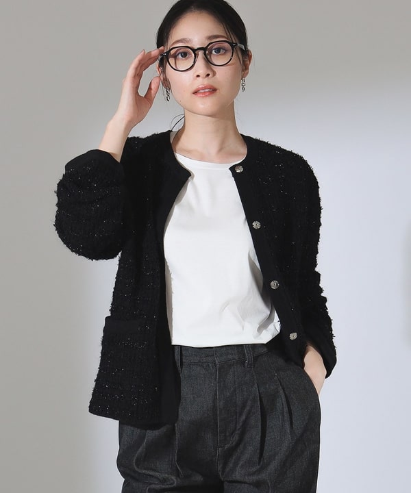 Demi-Luxe BEAMS Demi-Luxe BEAMS Crew Neck Cardigan (Tops