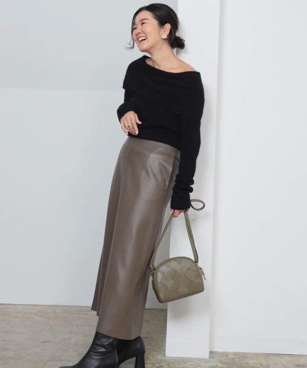 Demi-Luxe BEAMS（デミルクス ビームス）フォックス ウール オフショルダー プルオーバーニット（トップス ニット ・セーター）通販｜BEAMS