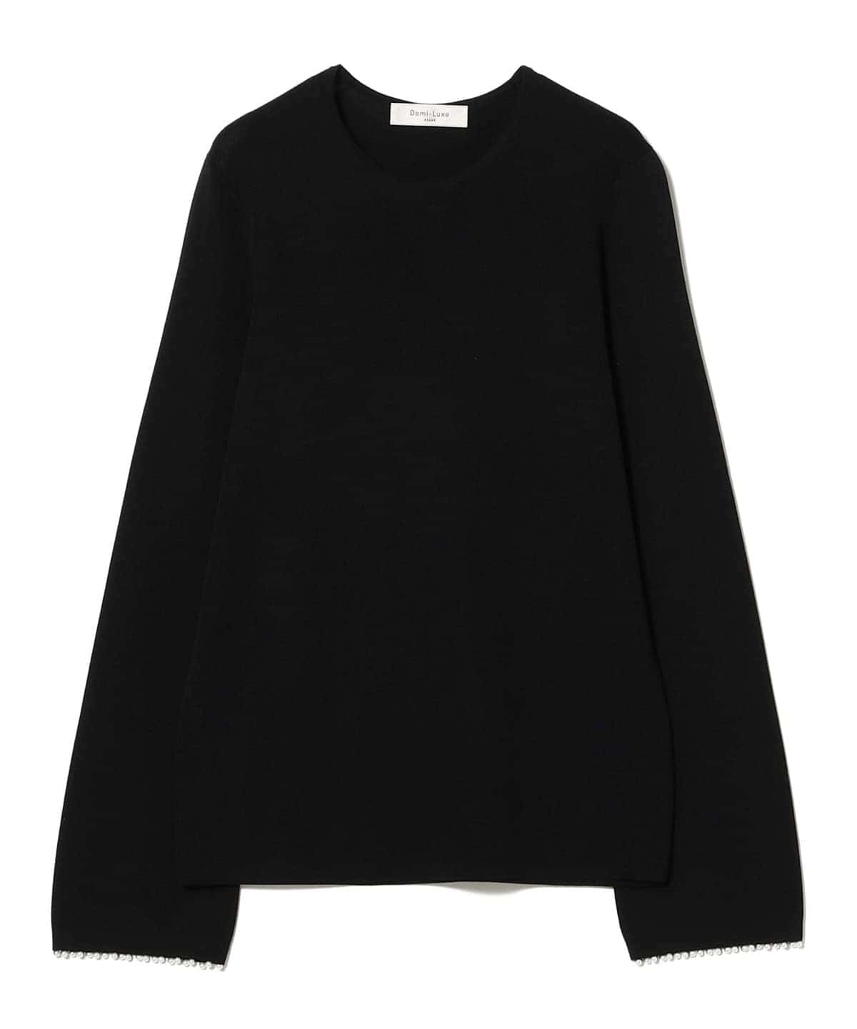 アセテート ナイロン パール プルオーバー トップス WOMEN BLACK ONE SIZE アセテート ナイロン パール プルオーバー トップス WOMEN BLACK ONE SIZE
