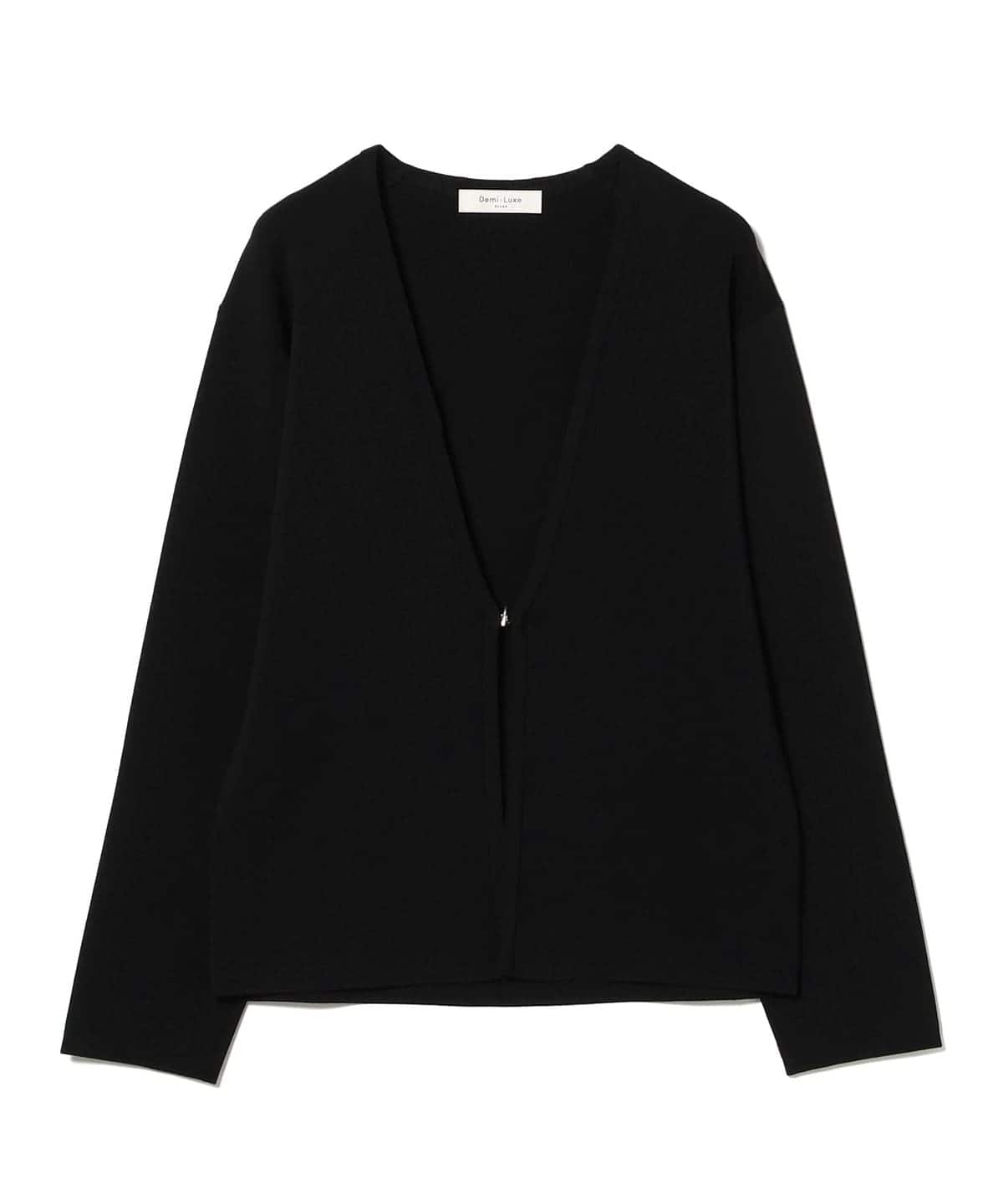 アセテート ナイロン カーディガン トップス WOMEN BLACK ONE SIZE