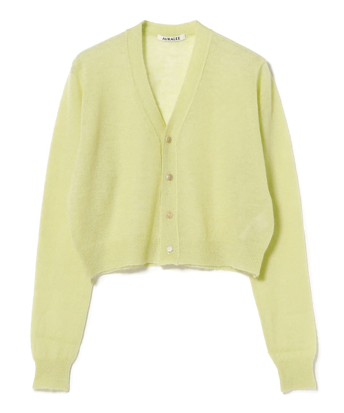 【タイムセール】AURALEE オーラリー / KID MOHAIR SHEER KNIT CARDIGAN トップス WOMEN LIME YELLOW 1 【タイムセール】AURALEE オーラリー / KID MOHAIR SHEER KNIT CARDIGAN トップス WOMEN LIME YELLOW 1