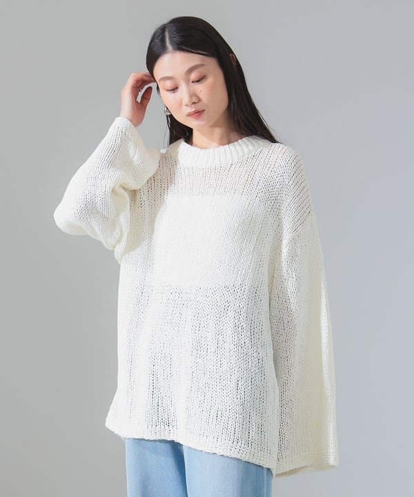 美品★デミルクスビームス★ニット Demi-Luxe BEAMS（デミルクス ビームス）モヘヤ混 Vネック