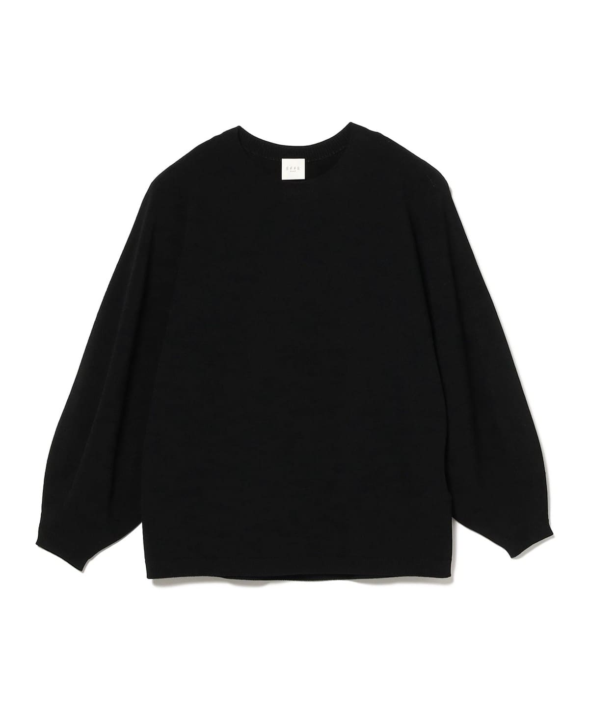 ドルマン クルーネック ニット トップス WOMEN BLACK ONE SIZE ドルマン クルーネック ニット トップス WOMEN BLACK ONE SIZE