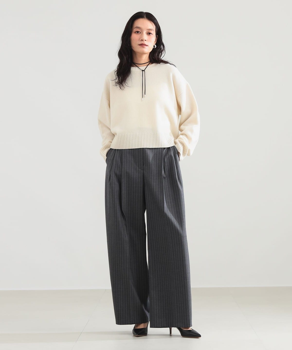 Demi-Luxe BEAMS（デミルクス ビームス）7ゲージ ウール クルーネック