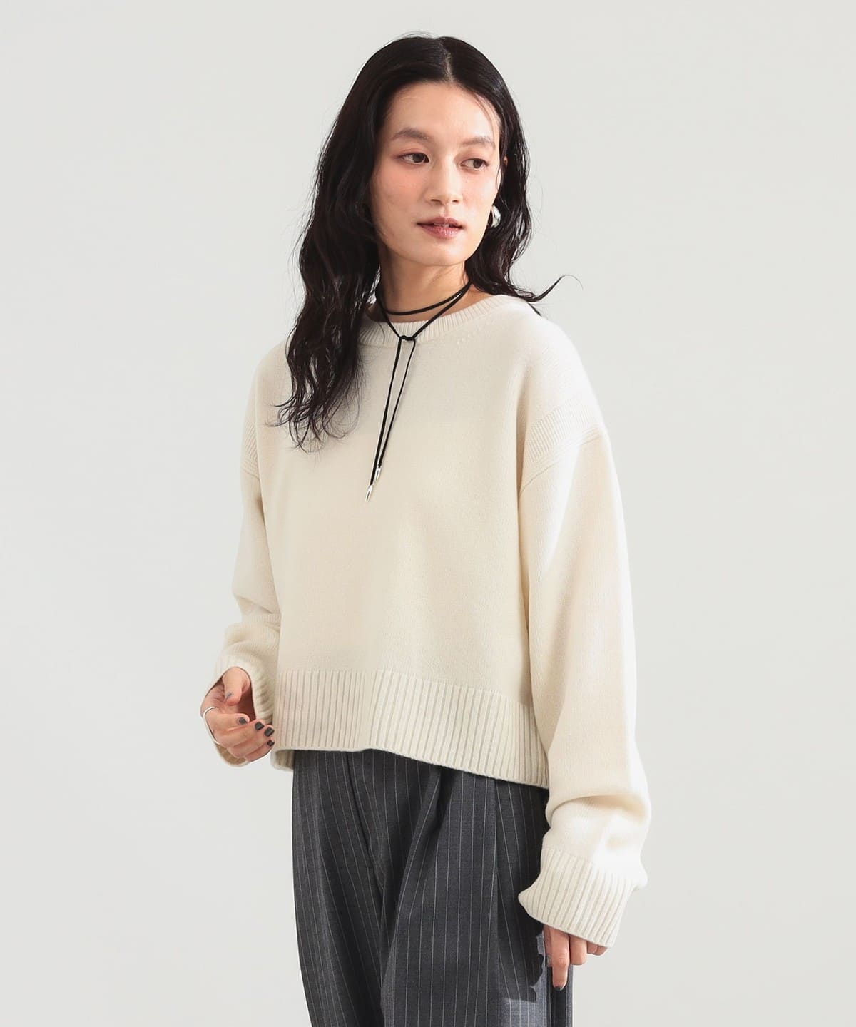 Demi-Luxe BEAMS（デミルクス ビームス）7ゲージ ウール クルーネック