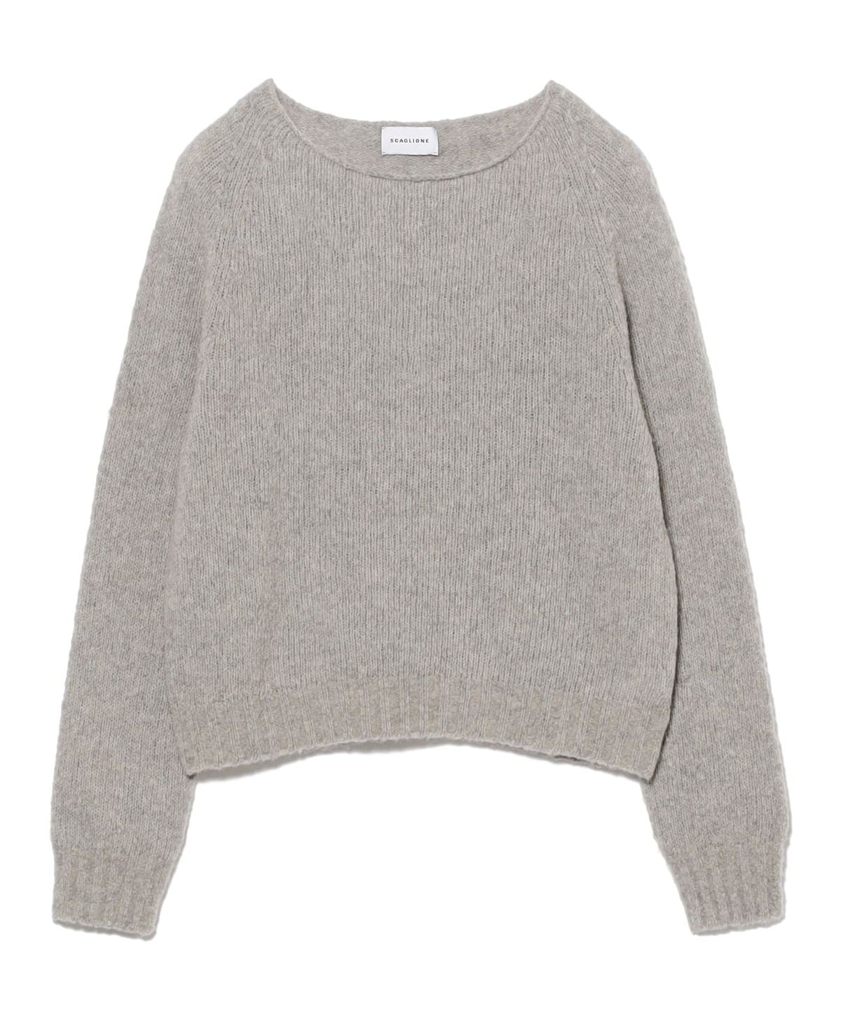 SCAGLIONE スカリオーネ / ボートネック ロングスリーブ ニット トップス WOMEN LIGHT. GREY S SCAGLIONE スカリオーネ / ボートネック ロングスリーブ ニット トップス WOMEN LIGHT. GREY S
