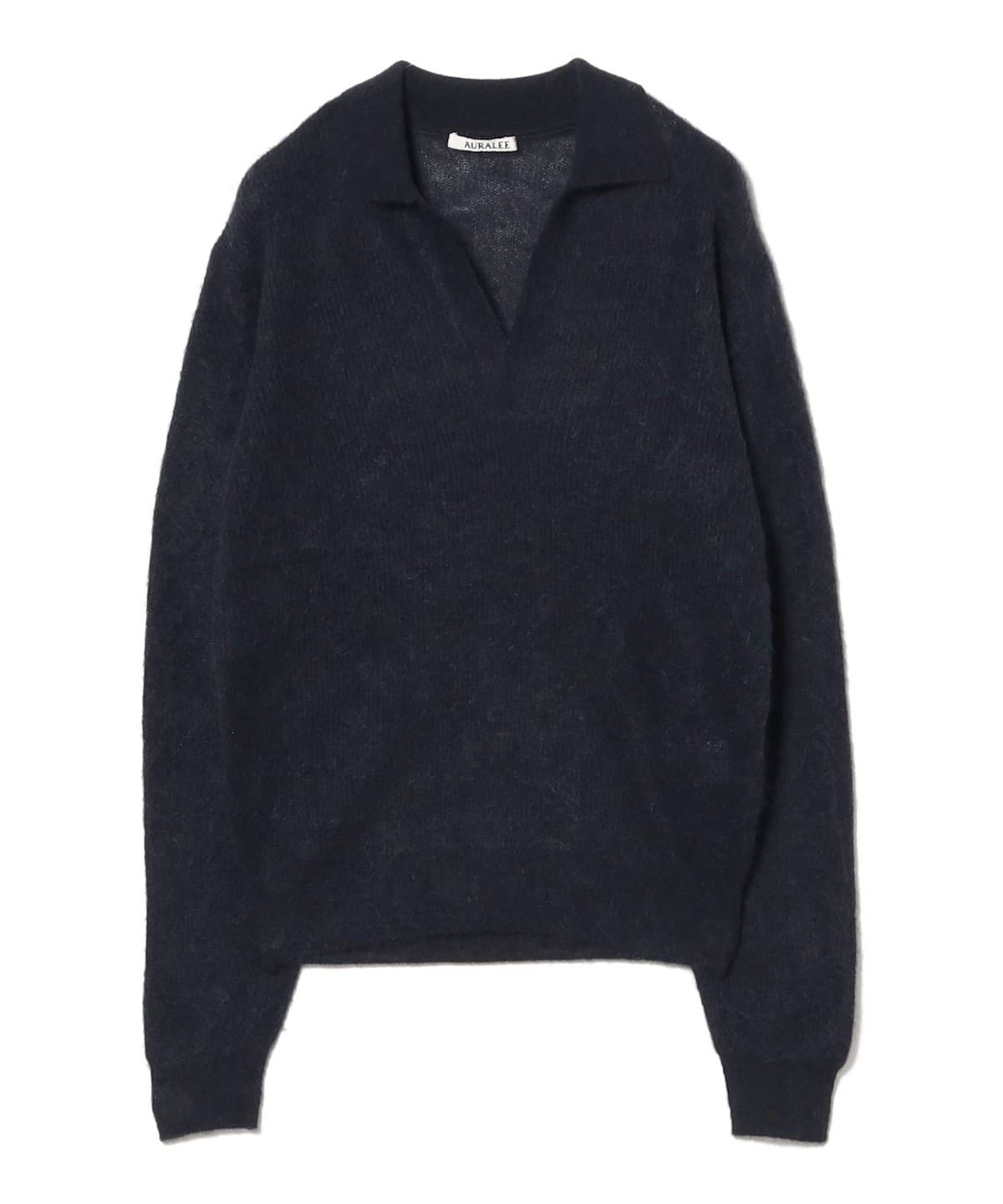 AURALEE オーラリー / BABY SURI ALPACA SHEER KNIT SKIPPER POLO トップス WOMEN NAVY 1 AURALEE オーラリー / BABY SURI ALPACA SHEER KNIT SKIPPER POLO トップス WOMEN NAVY 1