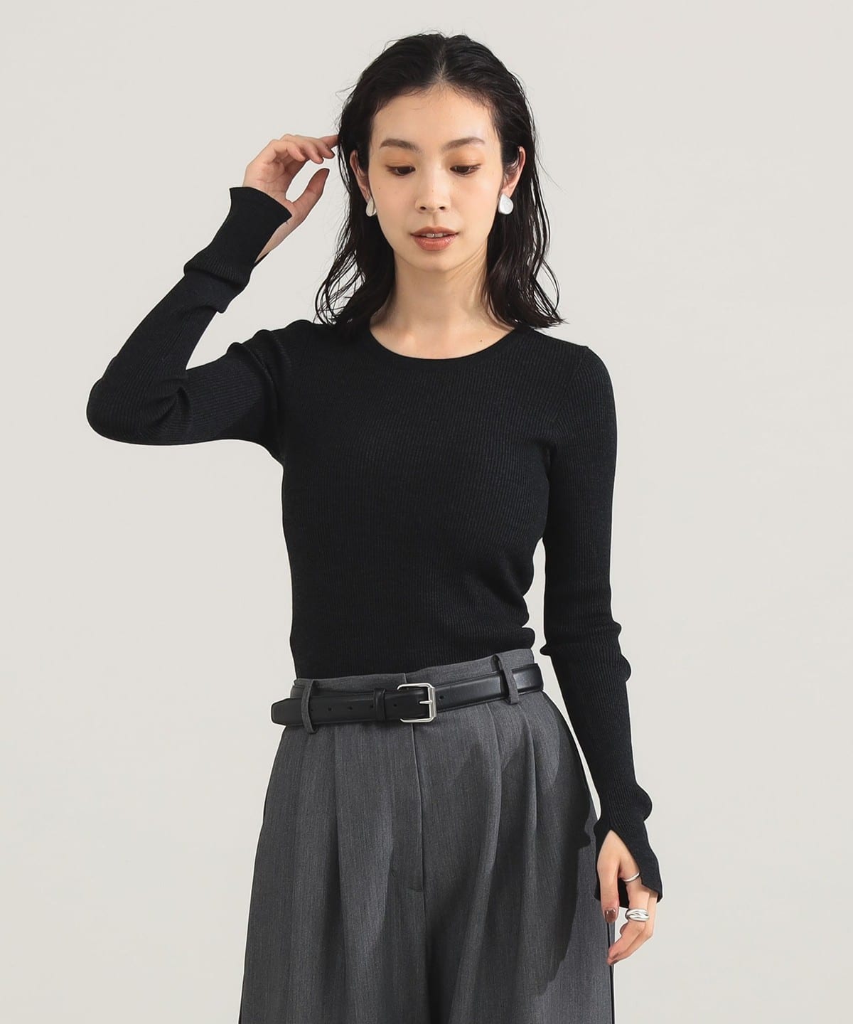 AURALEE オーラリー / SUPER FINE WOOL HIGH GAUGE RIB KNIT PULLOVER トップス WOMEN TOP CHARCOAL 1 AURALEE オーラリー / SUPER FINE WOOL HIGH GAUGE RIB KNIT PULLOVER トップス WOMEN TOP CHARCOAL 1