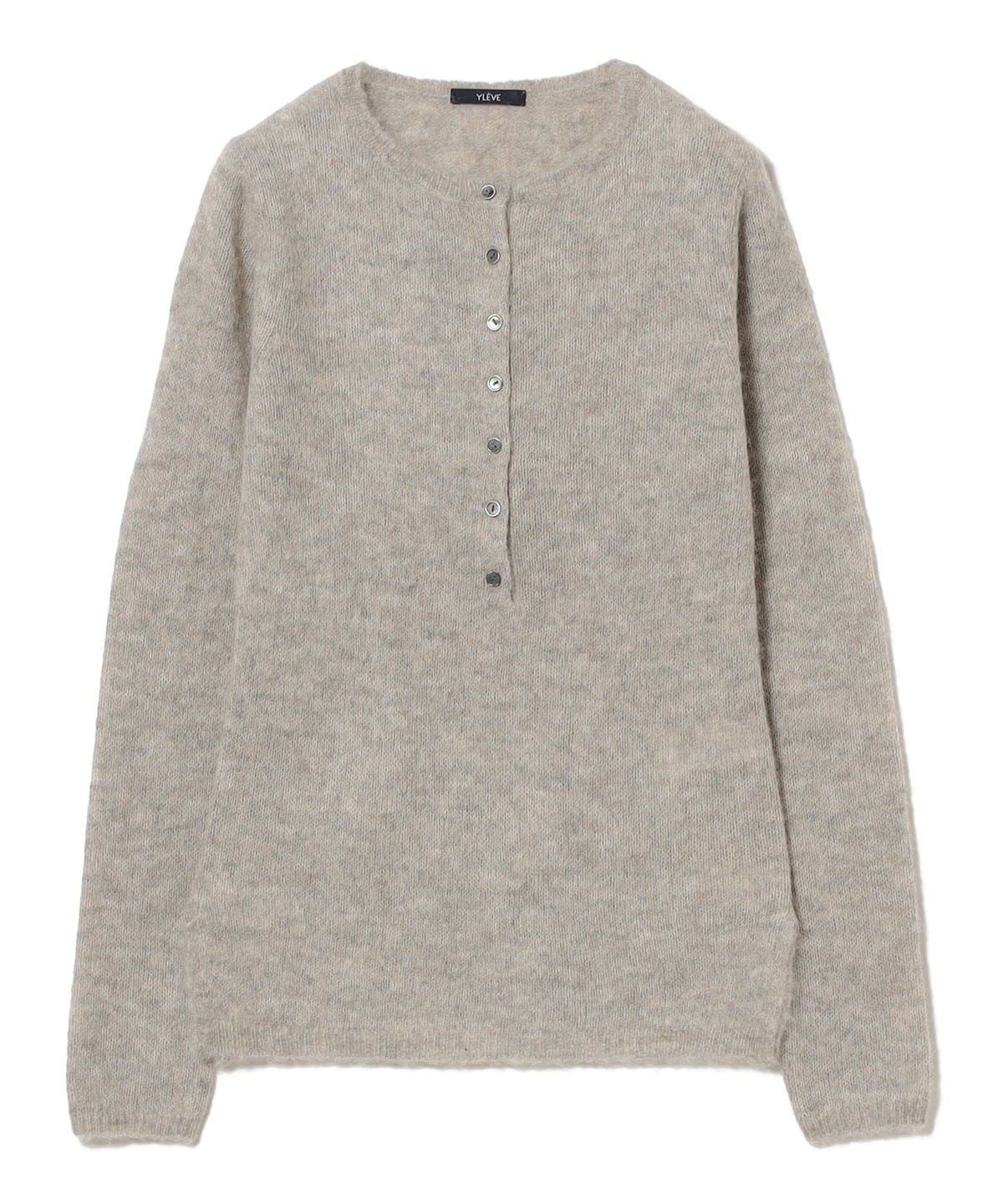 YLEVE イレーヴ / ヘアリー ヘンリーネック プルオーバー トップス WOMEN FOG 1 YLEVE イレーヴ / ヘアリー ヘンリーネック プルオーバー トップス WOMEN FOG 1