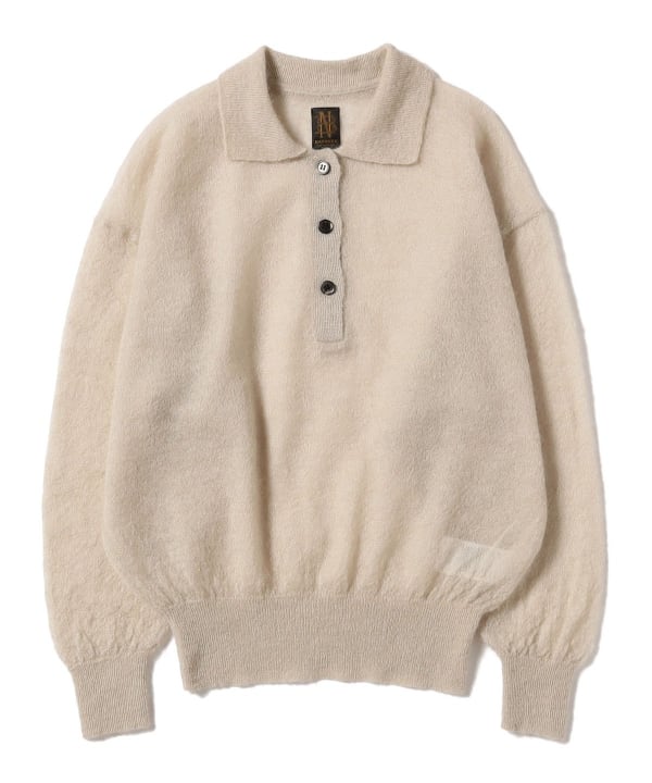 バトナー　BATONER 別注　ニット　ポロシャツ　ビームス　1 ベージュ BEAMS PLUS（ビームス プラス）【別注】BATONER / KNIT POLO