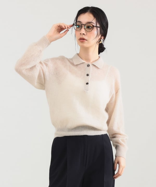 バトナー　BATONER 別注　ニット　ポロシャツ　ビームス　1 ベージュ BEAMS PLUS（ビームス プラス）【別注】BATONER / KNIT POLO