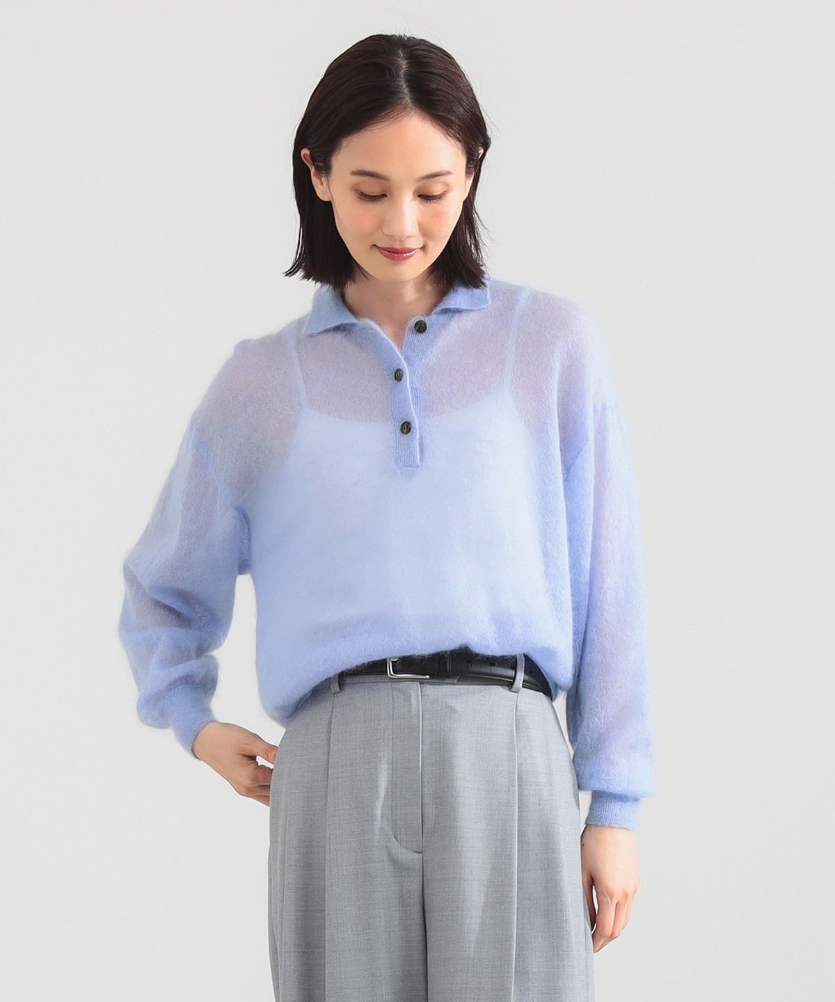 バトナー　BATONER 別注　ニット　ポロシャツ　ビームス　1 ベージュ BATONER（バトナー）の「BATONER × BEAMS PLUS / 別注 KNIT POLO