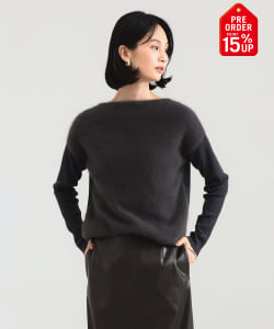【+15%ポイントUP】フラッフィー ボートネック ニット