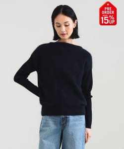 【+15%ポイントUP】フラッフィー ボートネック ニット