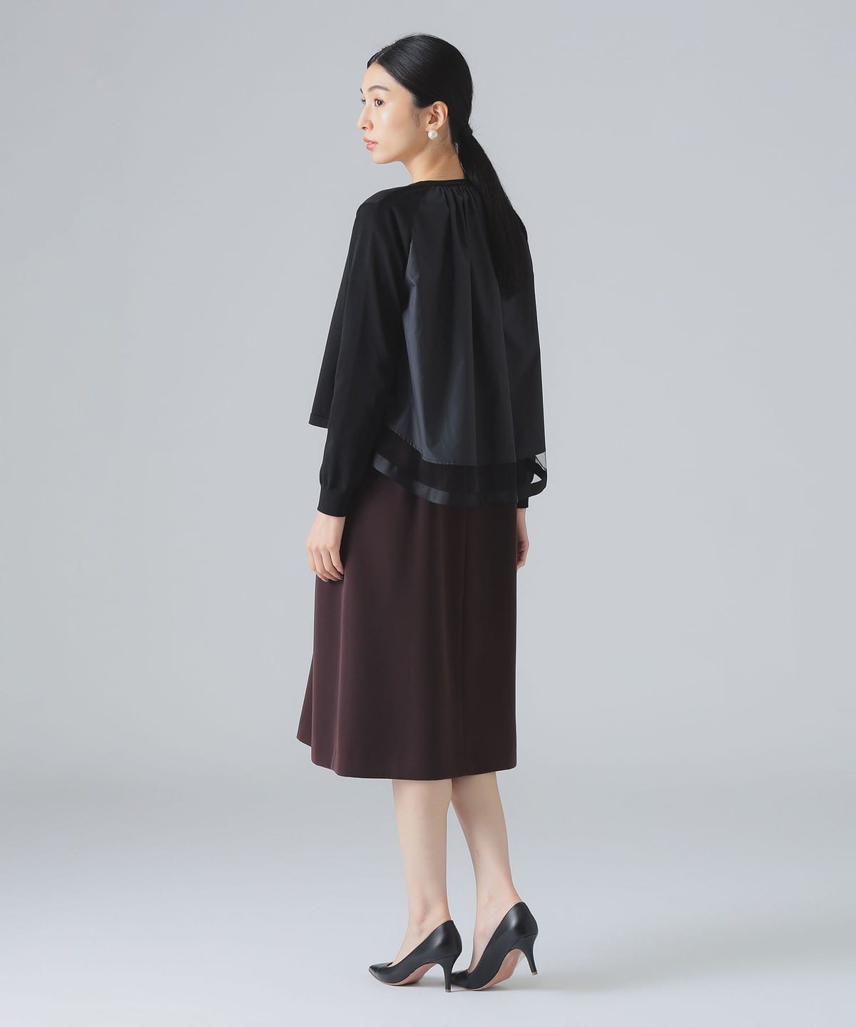レディース バック タフタ カーディガン EFFE BEAMS（エッフェ ビームス）バック タフタ カーディガン