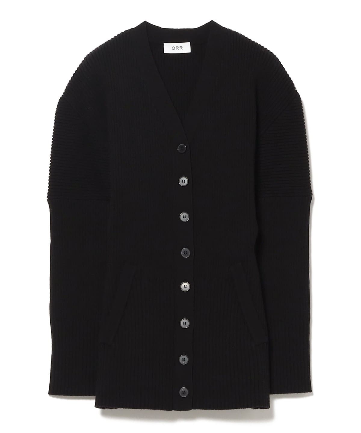 ORR / アワーグラス リブ カーディガン トップス WOMEN BLACK S ORR / アワーグラス リブ カーディガン トップス WOMEN BLACK S