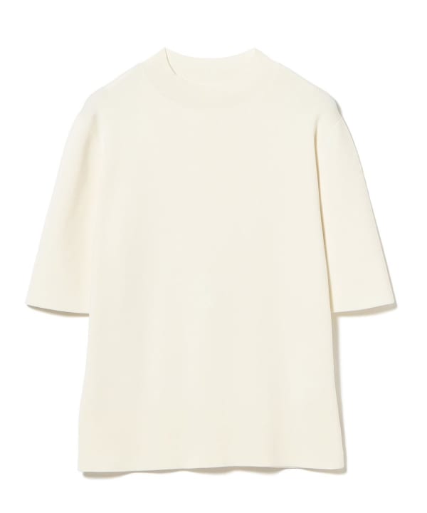 「超美品」デミルクス ビームス シンプルモックネックニット ネイビー Demi-Luxe BEAMS ニット セーター シンプル モックネック .M