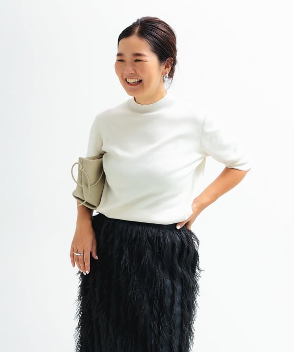 Demi-Luxe BEAMS（デミルクス ビームス）シンプル モックネック ニット