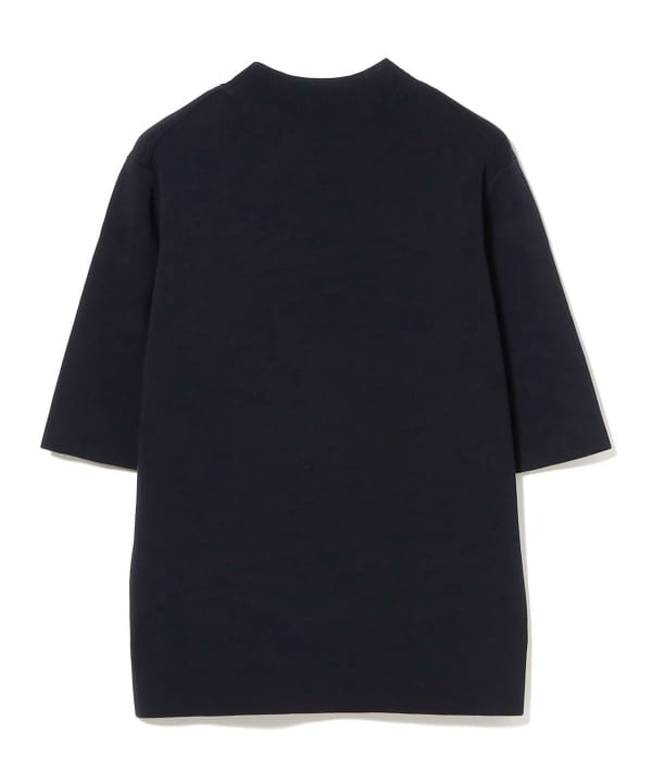 「超美品」デミルクス ビームス シンプルモックネックニット ネイビー Demi-Luxe BEAMS ニット セーター シンプル モックネック .M「手洗い可