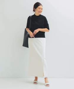 シンプル モックネック ニット .M