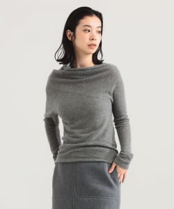 【+15%ポイントUP】AK+1 / 片畦 アシメトリーネック プルオーバー