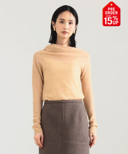 【+15%ポイントUP】AK+1 / 片畦 アシメトリーネック プルオーバー