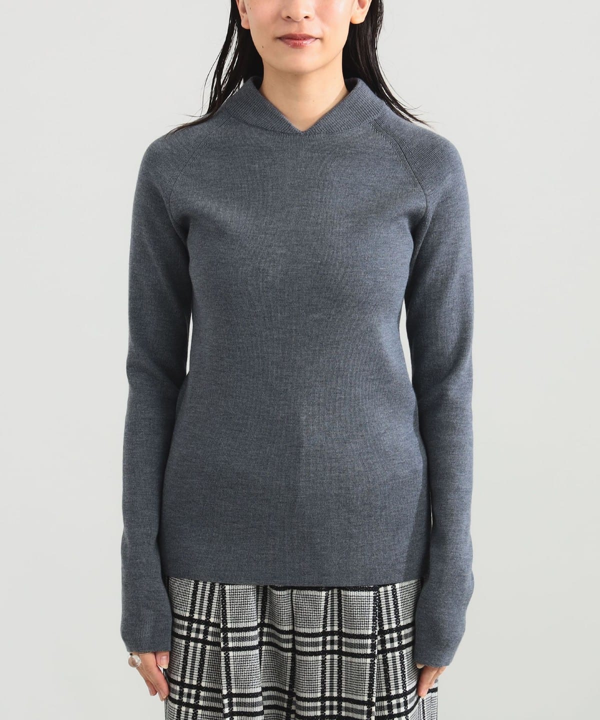 Demi-Luxe BEAMS（デミルクス ビームス）AK+1 / MA-1 リブカラー プル