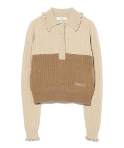 Chloe / 2トーン ロングスリーブ ニット