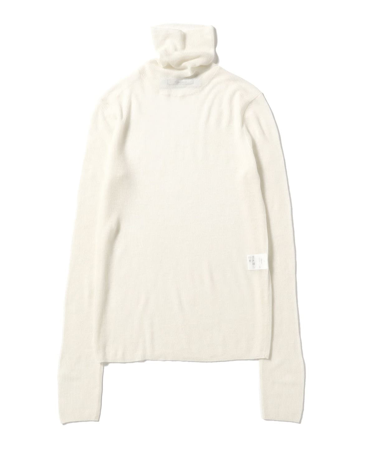 ROOM NO.8 ルームエイト / シアー リブ タートルネック ニット トップス WOMEN CREAM ONE SIZE ROOM NO.8 ルームエイト / シアー リブ タートルネック ニット トップス WOMEN CREAM ONE SIZE