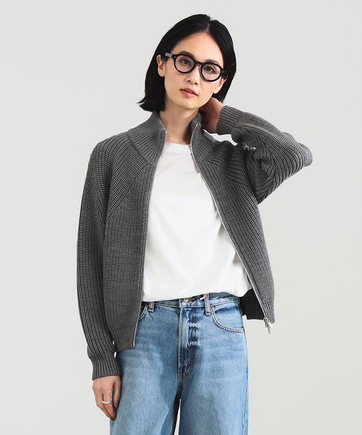 BATONER バトナー / ドライバーズ ニット トップス WOMEN MERANGE GREY 1