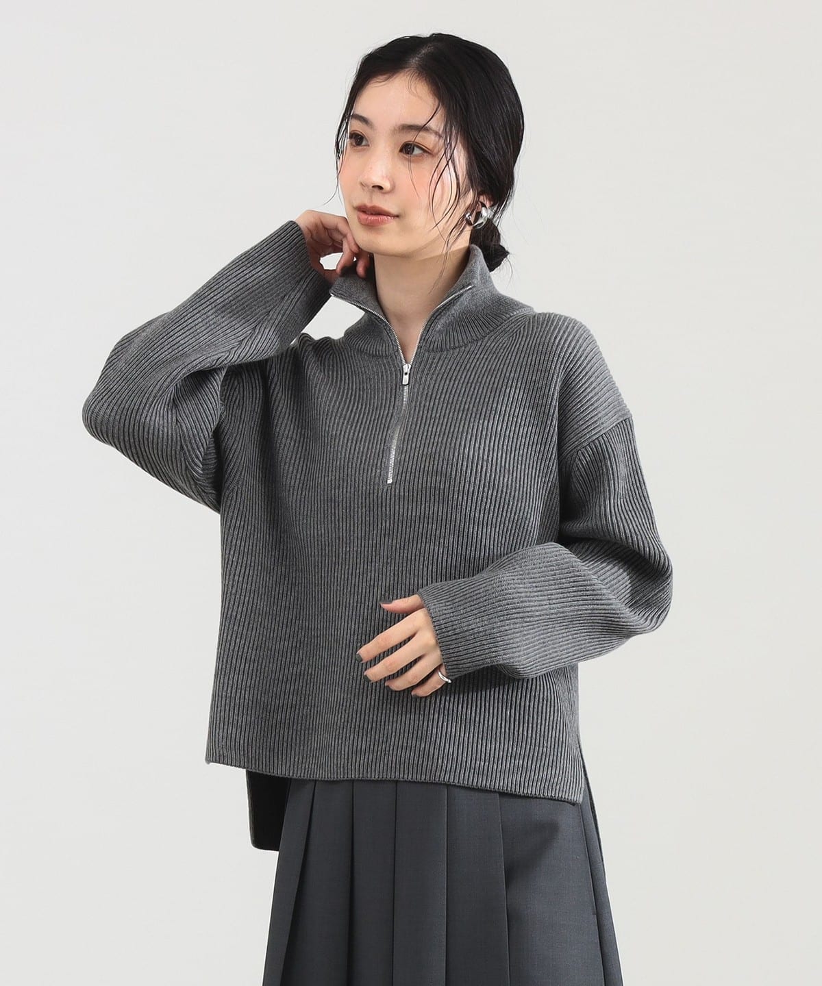 Demi-Luxe BEAMS（デミルクス ビームス）BATONER / ウール リブ ハーフ