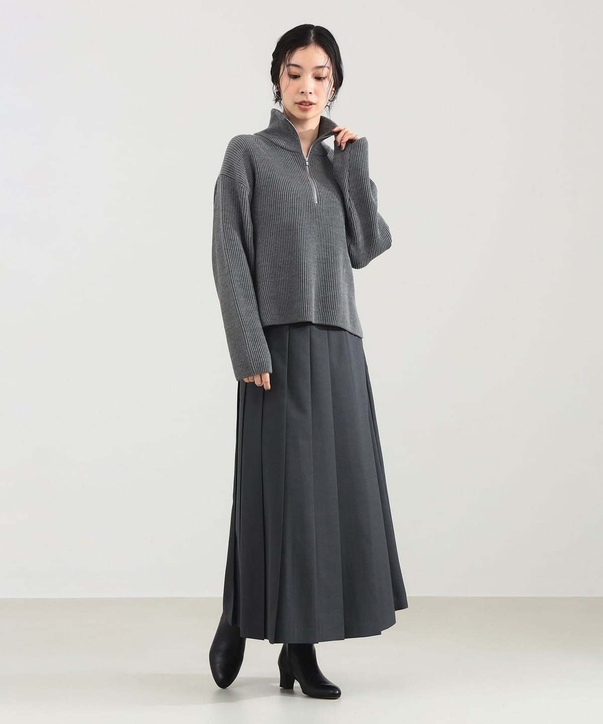 Demi-Luxe BEAMS（デミルクス ビームス）BATONER / ウール リブ ハーフ