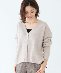 MASSCOB / メリノ1ボタン Vネックカーディガン