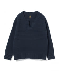 BATONER / ループヤーン キーネックニット