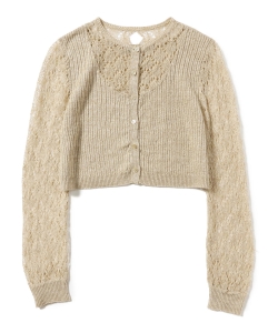 AVERY ROW / リネン レース ショートカーディガン