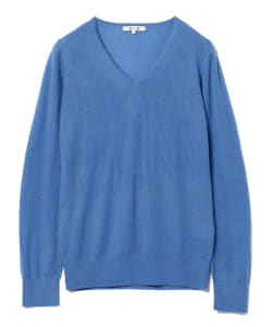 three dots / カシミヤ Vネックニット