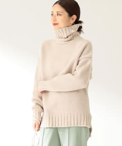 【安西こずえ 着用】SLOANE / 3ゲージ ラムカシミヤ タートルネックニット