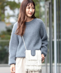 BATONER / キッドモヘヤ クルーネックニット
