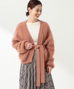 MW / モヘヤ ベルト付きカーディガン