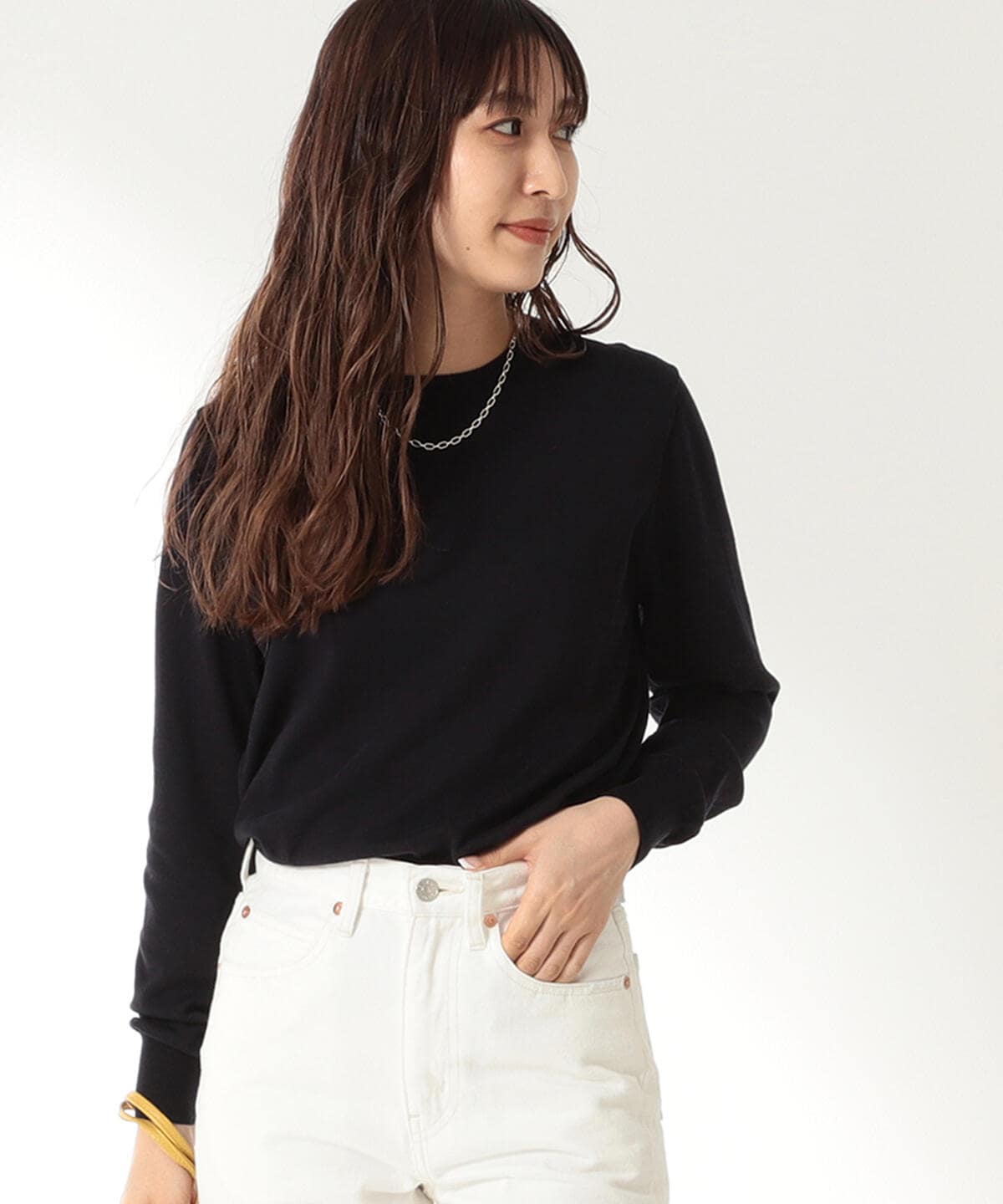 Demi Luxe Beams デミルクス ビームス Sloane 別注 コットン天竺 クルーネックニット トップス ニット セーター 通販 Beams