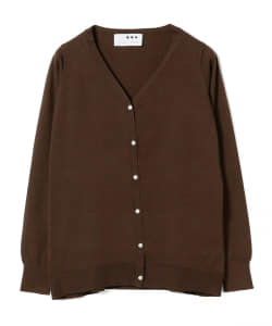 three dots / ウォッシャブルシルク Vネックカーディガン