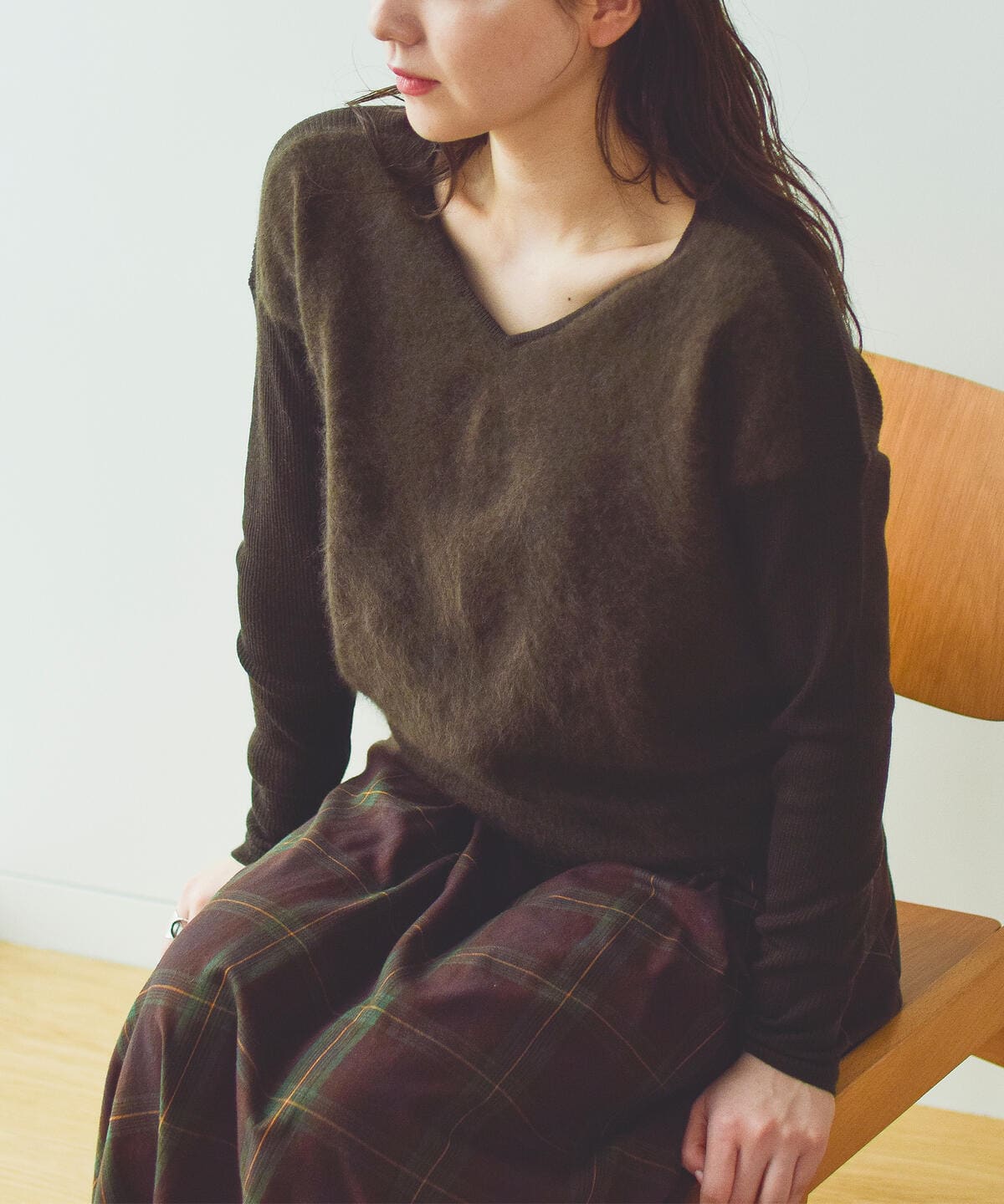 Demi Luxe Beams デミルクス ビームス Demi Luxe Beams フラッフィ Vネック ニット トップス ニット セーター 通販 Beams