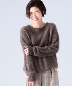 EFFE BEAMS / カシミヤファー クルーネックニット