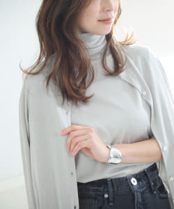 【三尋木奈保 着用】Demi-Luxe BEAMS / シルク クルーネックカーディガン