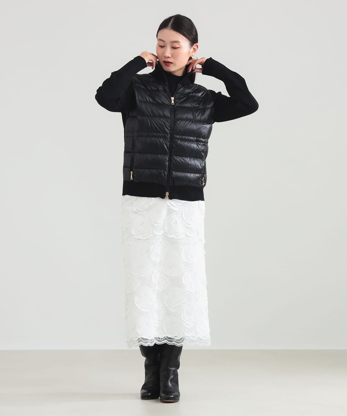 Demi-Luxe BEAMS（デミルクス ビームス）MONCLER / ハイネック ジップ 