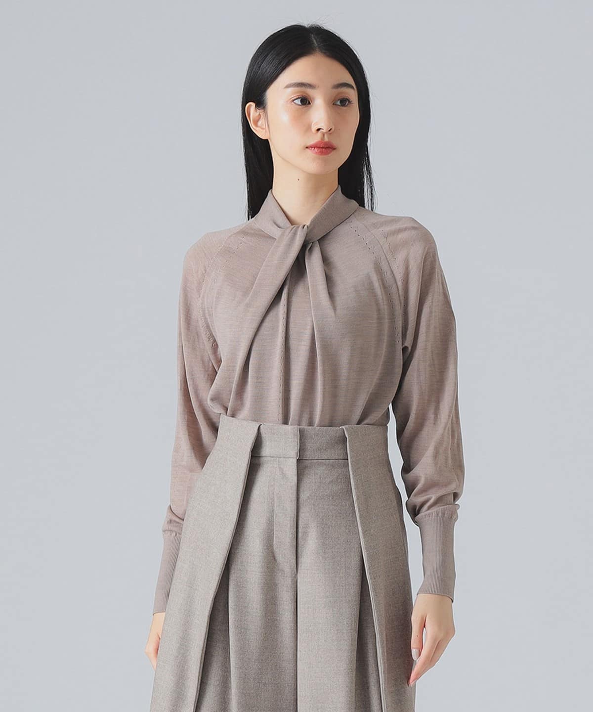 SUPPORT SURFACE サポートサーフェス / ツイストネック ニット トップス WOMEN BEIGE 1 SUPPORT SURFACE サポートサーフェス / ツイストネック ニット トップス WOMEN BEIGE 1