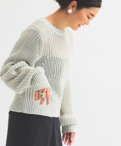 畦編み ニット プルオーバー.M