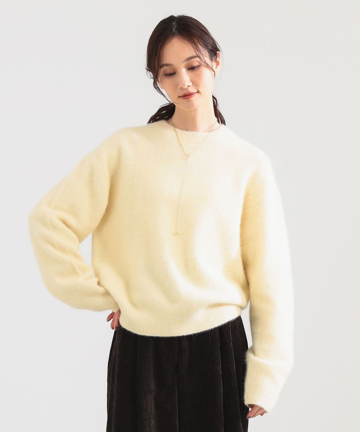 美品✨デミルクスビームス 定価2万 ドルマンスリーブ ニット プル 