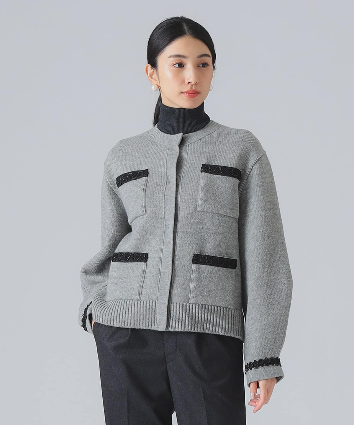3ゲージ ウール ジャケット カーディガン トップス WOMEN LIGHT. GREY ONE SIZE 3ゲージ ウール ジャケット カーディガン トップス WOMEN LIGHT. GREY ONE SIZE