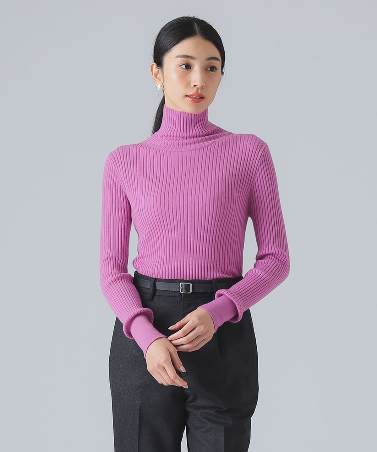 カシミヤ混 タートルネック ニット トップス WOMEN PINK ONE SIZE カシミヤ混 タートルネック ニット トップス WOMEN PINK ONE SIZE